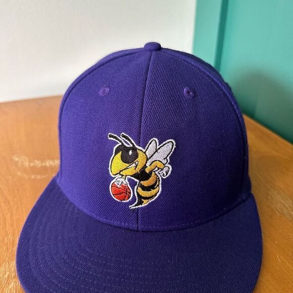 Georgia Tech Basketball Adidas Indigo Fitted A-Flex Straight Bill Hat - Picture 3 of 14